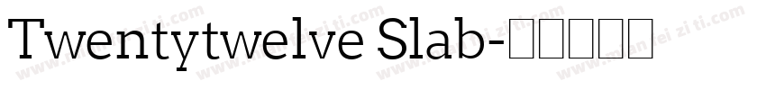 Twentytwelve Slab字体转换